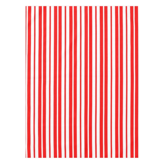 Nappe Design Motif de bandes verticales blanc rouge (Devant)