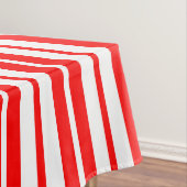 Nappe Design Motif de bandes verticales blanc rouge (In Situ)