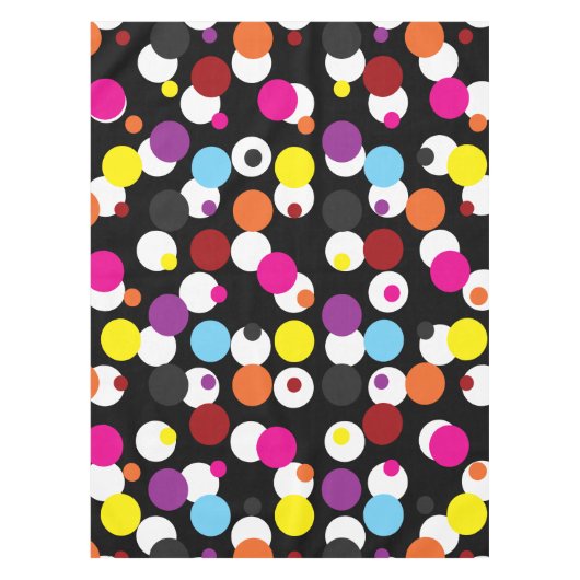 Nappe Design Motif de surface Pois couleur noir (Devant)