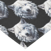 Nappe Design Motif de tête de loup blanc (Angle)