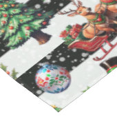 Nappe Design Motif décoratif des rayures de Noël (Angle)