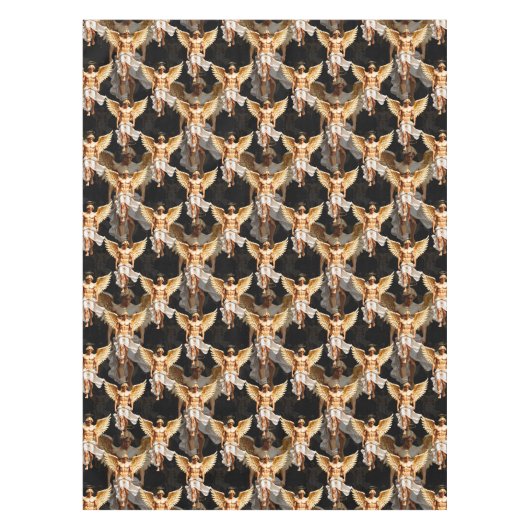 Nappe Design Motif des Anges d'or céleste (Devant)