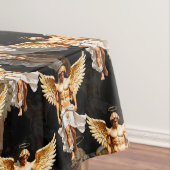 Nappe Design Motif des Anges d'or céleste (In Situ)