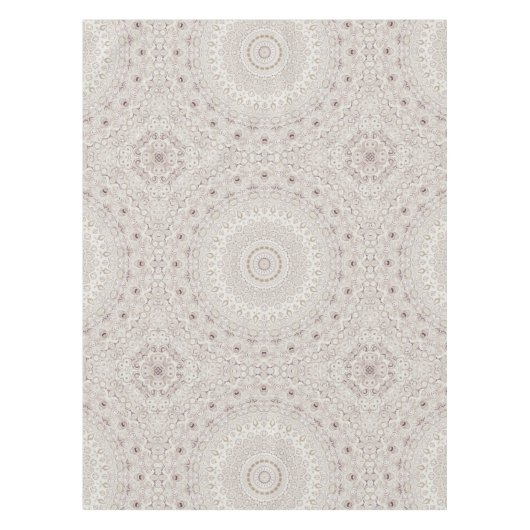 Nappe Design Motif en mandala beige et taupe (Devant)