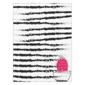 Nappe Design motif rayé Cactus rose (Devant)