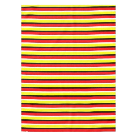 Nappe Design Motif Red Yellow Stripes (Devant)