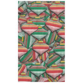 Nappe Design Motif rétro rouge vert rayé (Devant)