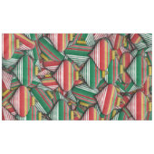 Nappe Design Motif rétro rouge vert rayé (Devant (Horizontal))