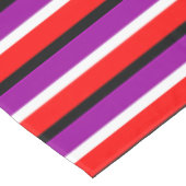 Nappe Design Motif rouge violet rayures (Angle)