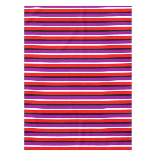 Nappe Design Motif rouge violet rayures (Devant)