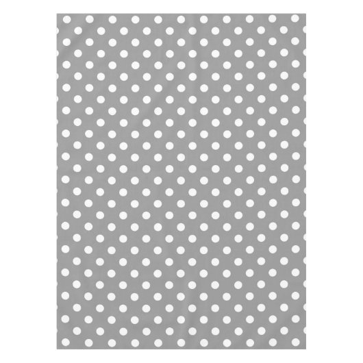 Nappe Design Pois blanc gris cendré (Devant)