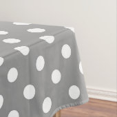 Nappe Design Pois blanc gris cendré (In Situ)
