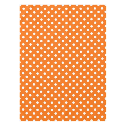 Nappe Design Pois blanc orange (Devant)