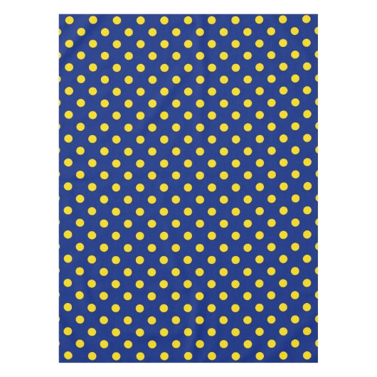 Nappe Design Pois bleu jaune (Devant)
