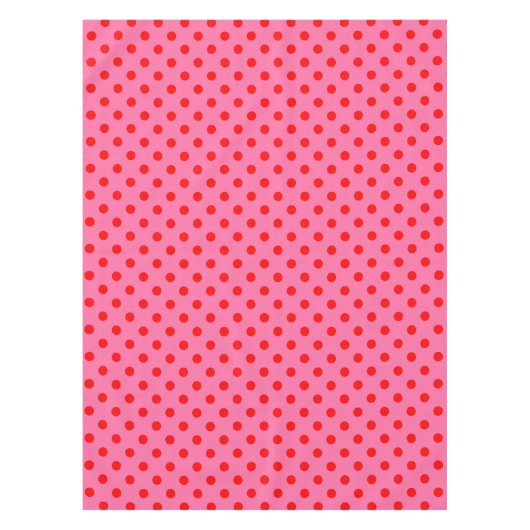 Nappe Design Pois rouge sur rose (Devant)