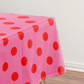 Nappe Design Pois rouge sur rose