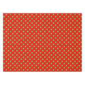Nappe Design Pois vert Arrière - plan rouge (Devant (Horizontal))