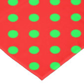 Nappe Design Pois vert Arrière - plan rouge (Angle)