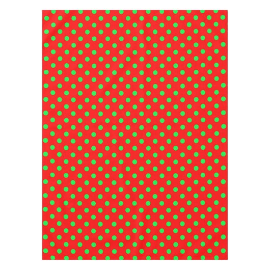 Nappe Design Pois vert Arrière - plan rouge (Devant)