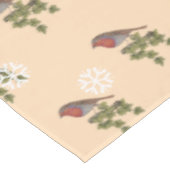 Nappe design saisonnier avec feuille de lierre et robin  (Angle)