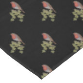 Nappe design saisonnier avec feuille de lierre et robin  (Angle)