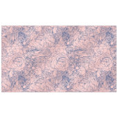 Nappe Design stylé métal marine bleu et rose floral (Devant (Horizontal))