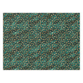 Nappe Design turquoise et Gold Leopard Series 3 (Devant (Horizontal))