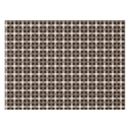 Nappe Designer plaid / tartan motif brun et noir (Devant (Horizontal))