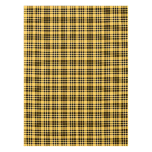 Nappe Designer plaid / tartan motif jaune et noir (Devant)