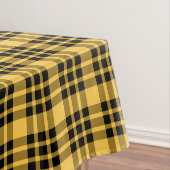 Nappe Designer plaid / tartan motif jaune et noir (In Situ)