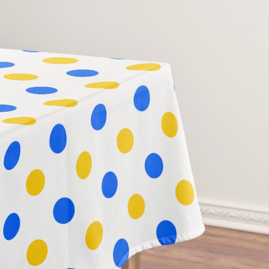 Nappe Dessin à points blancs bleus jaunes (In Situ)