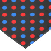 Nappe Dessin à points noirs rouges et bleus  (Angle)
