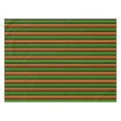 Nappe Dessin à rayures verticales orange vert noir   (Devant (Horizontal))