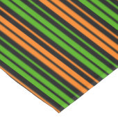 Nappe Dessin à rayures verticales orange vert noir   (Angle)
