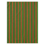 Nappe Dessin à rayures verticales orange vert noir   (Devant)