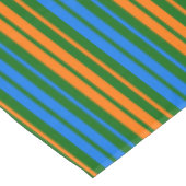 Nappe Dessin à rayures verticales vert orange bleu (Angle)