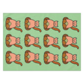 Nappe dessin animé de chat Brown (Devant (Horizontal))