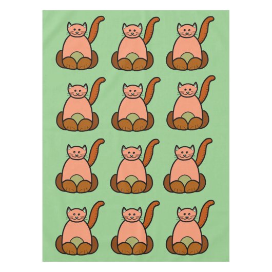 Nappe dessin animé de chat Brown (Devant)