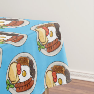 Nappe dessin animé du petit-déjeuner anglais