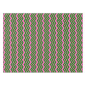 Nappe Dessin chevron zigzag vert rose  (Devant (Horizontal))