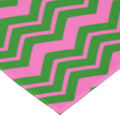 Nappe Dessin chevron zigzag vert rose  (Angle)
