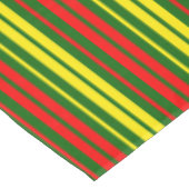 Nappe Dessin de bandes verticales vert jaune rouge (Angle)