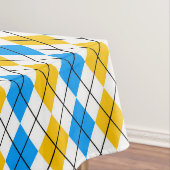 Nappe Dessin de diamant Argyle bleu jaune blanc (In Situ)