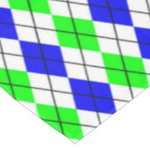 Nappe Dessin de diamant en argyle bleu vert blanc (Angle)