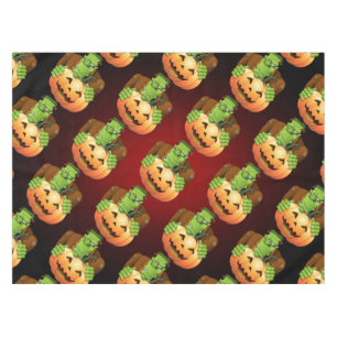 Nappe Dessin de Frankenstein Monster avec Citrouille