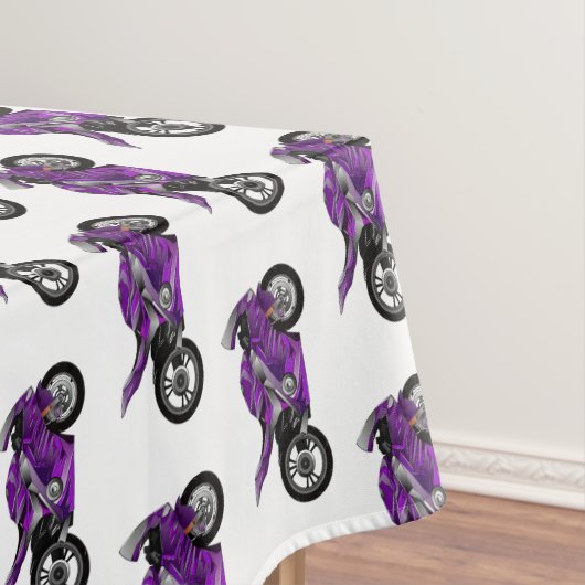 Nappe Dessin de moto de sport violet (In Situ)
