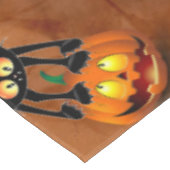 Nappe Dessin d'Halloween au chat effrayé sur Citrouille (Angle)