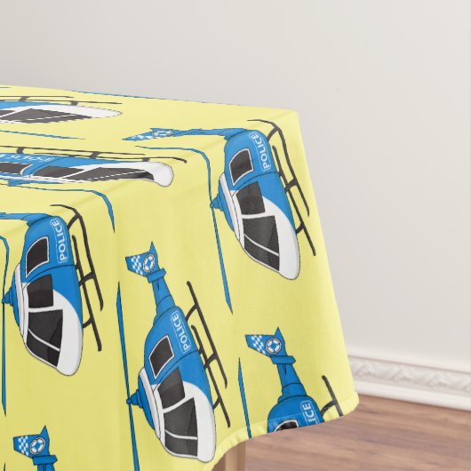 Nappe Dessin d'hélicoptère du service de police mignon (In Situ)