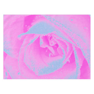 Nappe Détail de rose rose chaud et bleu clair parfait