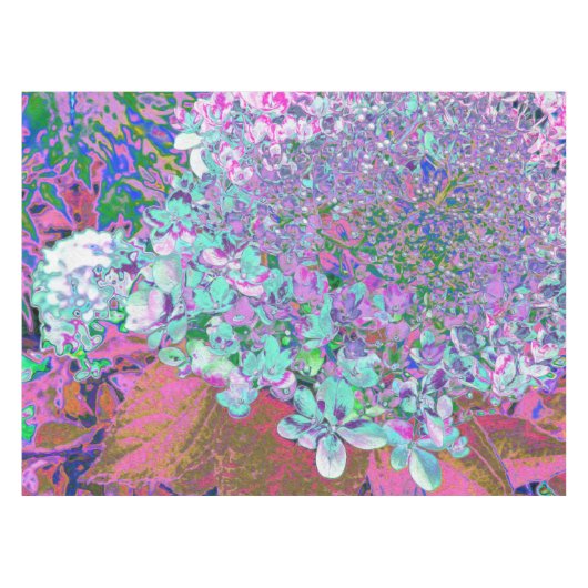 Nappe Détail élégant d'hydrangea Aqua et Violet sous la (Devant (Horizontal))